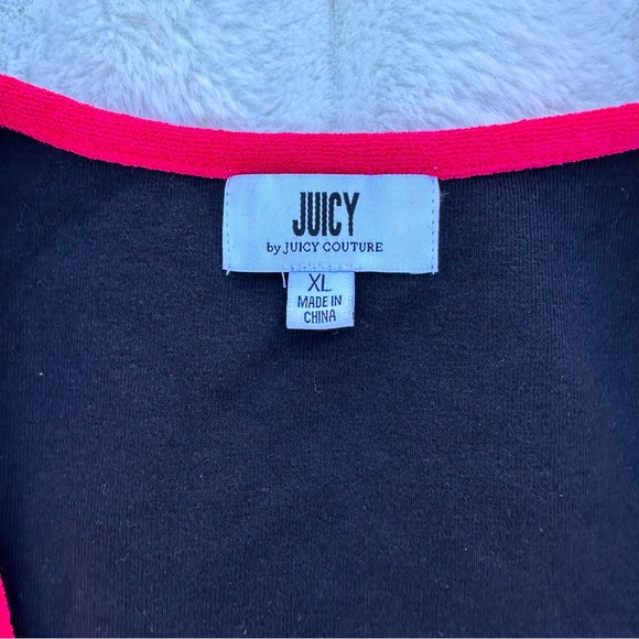 Juicy Couture XL Womens Towel Terry Cloth Midi T-shirt Dress in Black Y2K - Picture 4 of 6